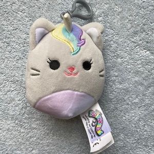 Rainbow unicorn Squishmallow keychain🦄
